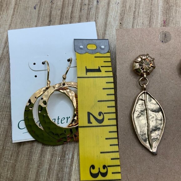 Coldwater Creek Bundle Gold Tone Dangling Earrings - Picture 4 of 5